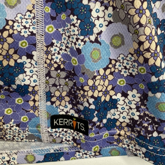 Kerrits Riding Top Women XL Blue Floral Sleeveless Summer Stretch Performance - Picture 5 of 8